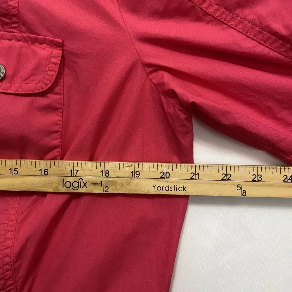 Jones New York Signature Women’s Pink Utility Jacket Cotton Size L - Picture 12 of 13